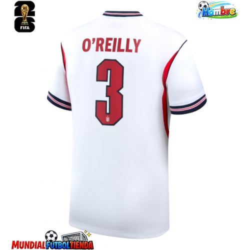 Camiseta Inglaterra Nico O'Reilly #3 Primera Equipación Replica Mundial 2026 mangas cortas